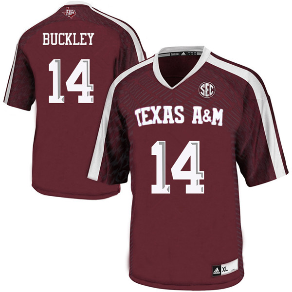 Men #14 Camron Buckley Texas A&M Aggies College Football Jerseys Sale-Maroon - Click Image to Close
